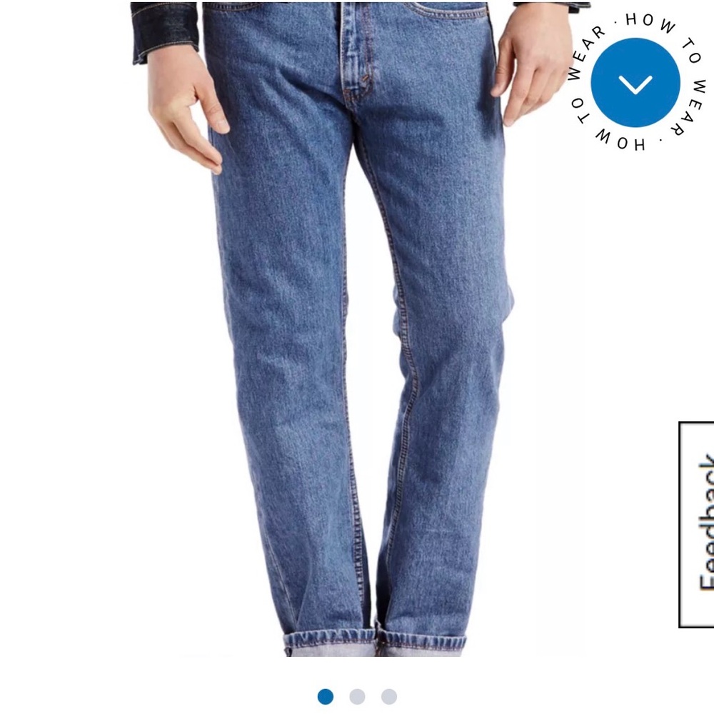 Levi's Straight-Leg Men's Jeans in Medium Blue Wash